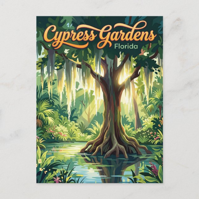 Cypress Gardens Florida Postkarte (Vorderseite)