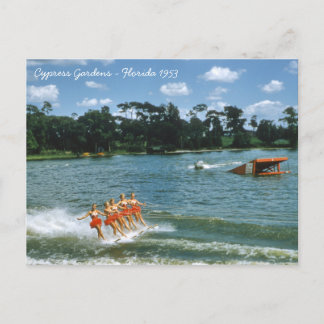 Cypress Gardens Water Ski Show Aqua Maid in den 50 Postkarte