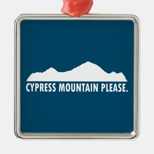 Cypress Mountain Bitte Ornament Aus Metall (Vorne)