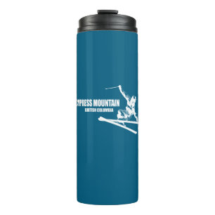 Cypress Mountain British Columbia Skifahrer Thermosbecher