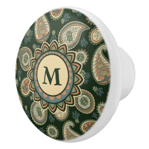 Cypress Paisley Pattern Keramik Knob Keramikknauf