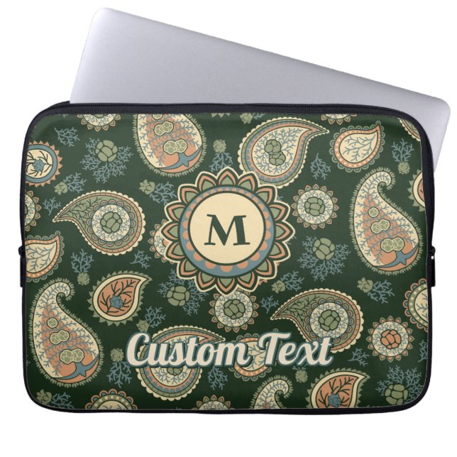 Cypress Paisley Pattern Laptopschutzhülle (Vorderseite)