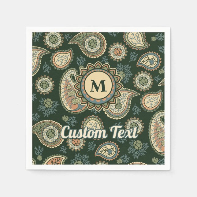 Cypress Paisley Pattern Napkins Serviette (Vorderseite)