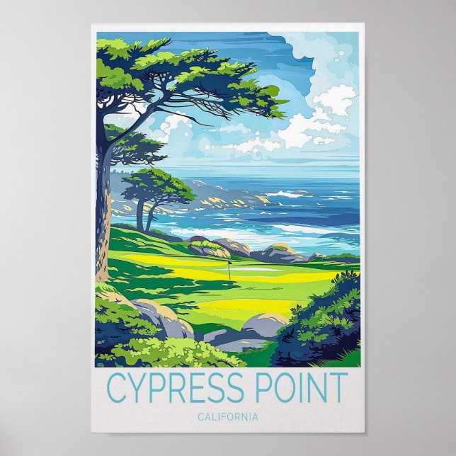 Cypress Point California Travel Poster (Vorne)