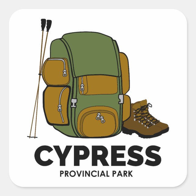 Cypress Provincial Park Backpack Quadratischer Aufkleber (Vorderseite)
