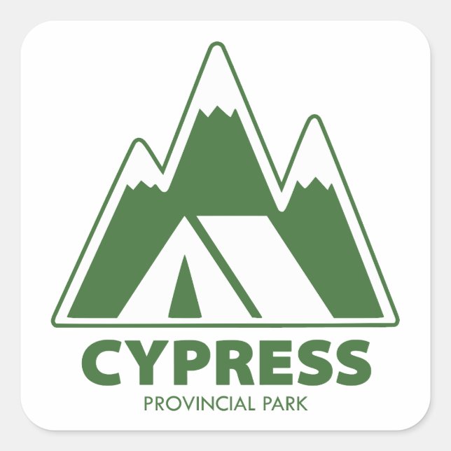 Cypress Provincial Park Mountains Camping Quadratischer Aufkleber (Vorderseite)