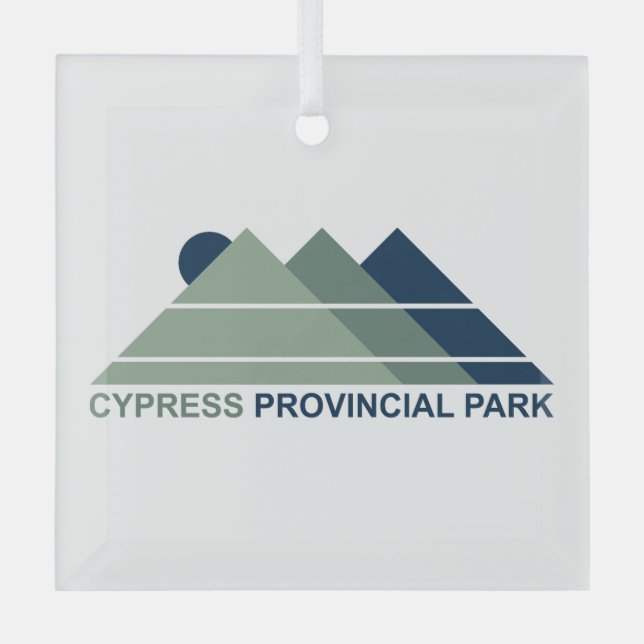 Cypress Provincial Park Mountains Sun Ornament Aus Glas (Vorderseite)