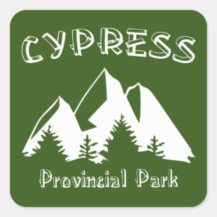 Cypress Provincial Park Quadratischer Aufkleber