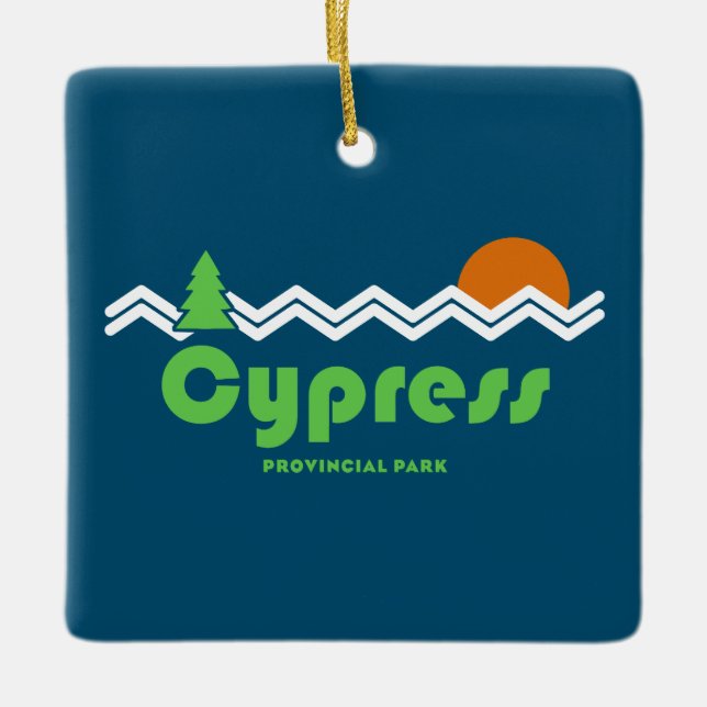 Cypress Provincial Park Retro Keramikornament (Vorderseite)
