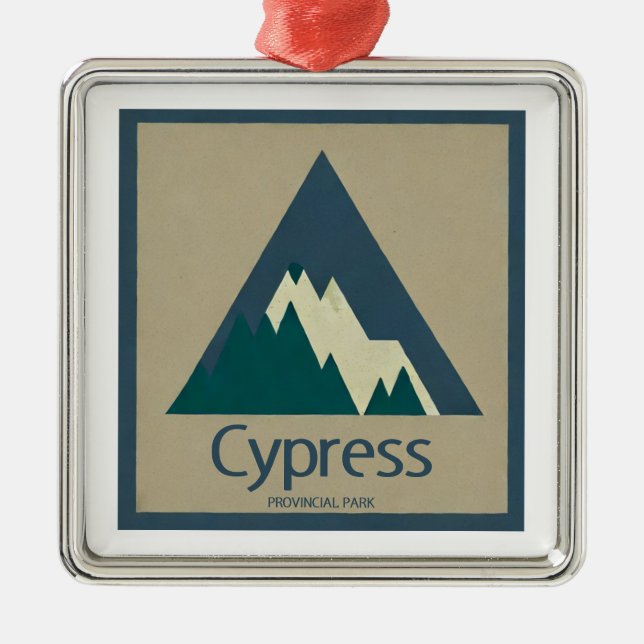 Cypress Provincial Park Rustic Ornament Aus Metall (Vorne)