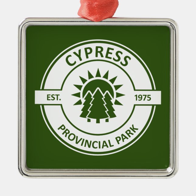 Cypress Provincial Park Sun Trees Ornament Aus Metall (Vorne)
