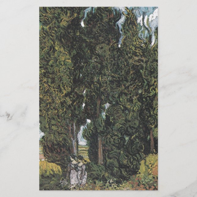 Cypress Trees by Van Gogh Briefpapier (Vorderseite)