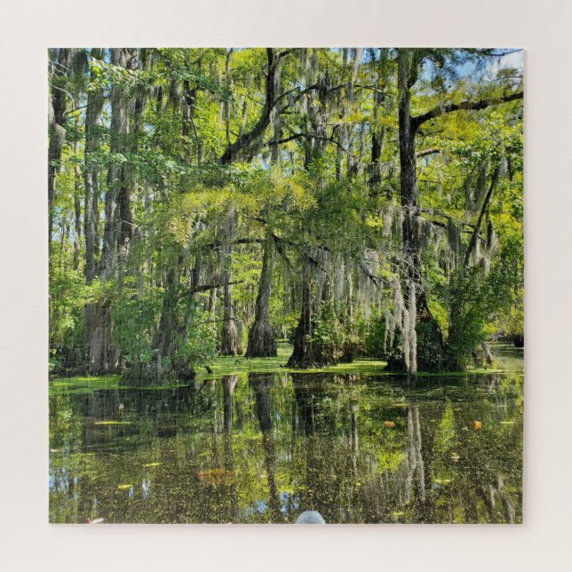 Cypress Trees Covered with Spanish Moss Puzzle (Vertikal)