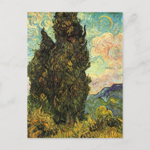 Cypresses by Vincent van Gogh Postkarte