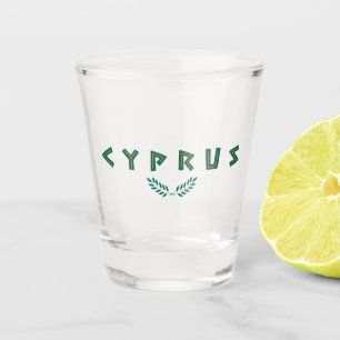 Cypros text Cyprus country symbol greek nation tra Schnapsglas