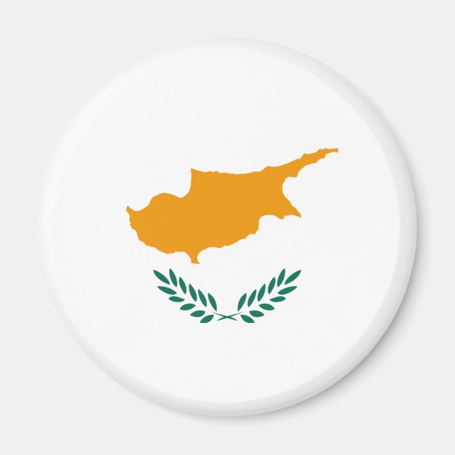 Cyprus Fisheye Flag Magnet (Vorne)