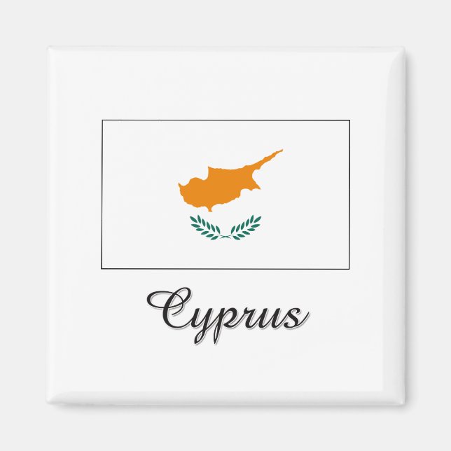 Cyprus Flag Design Magnet (Vorne)