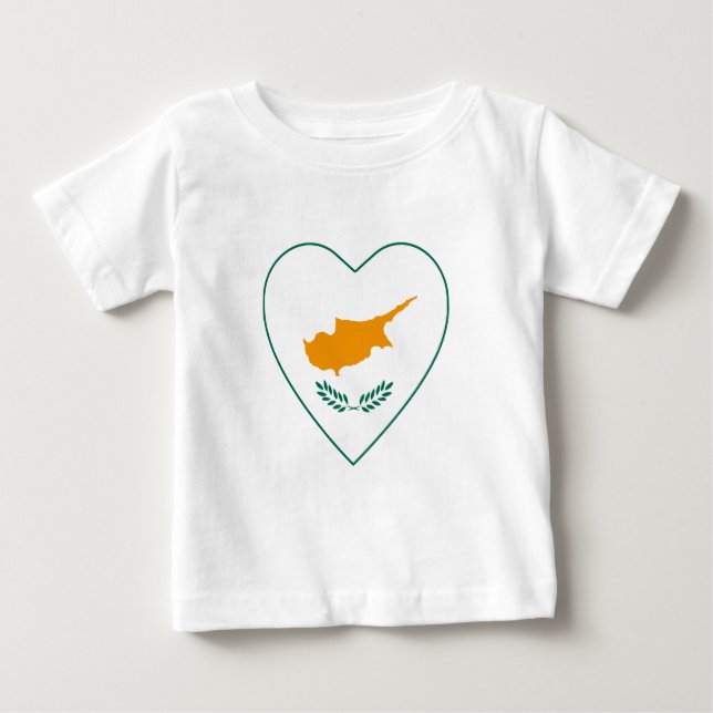 Cyprus Flag Heart T - Shirt (Vorderseite)