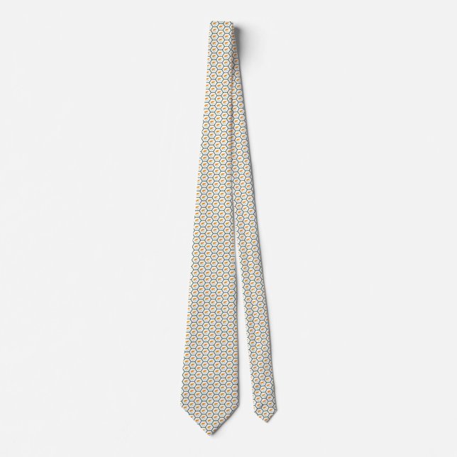Cyprus Flag Honeycomb Tie Krawatte (Vorderseite)