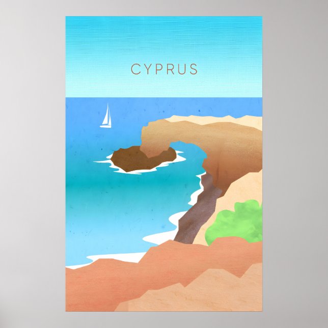 Cyprus Minimal Travel Poster (Vorne)
