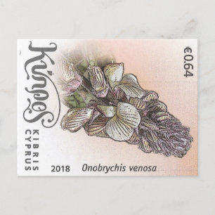 Cyprus nature stamp flower spring flowers purple postkarte