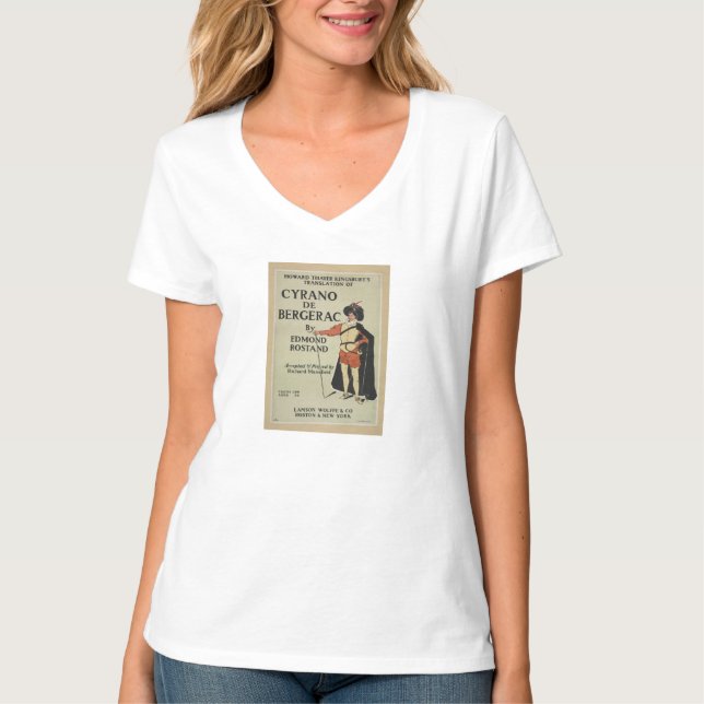 Cyrano de Bergerac Vintag Bookcover T - Shirt (Vorderseite)