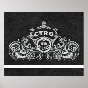 Cyro Mild Zigarren Vintage-Tabaketikett Poster