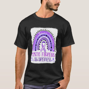 Cystische Fibrose Awareness gebleicht Rainbow Lila T-Shirt