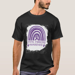 Cystische Fibrose Awareness gebleicht Rainbow Lila T-Shirt