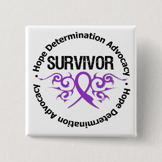 Cystische Fibrose Survivor Tribal Ribbon Button