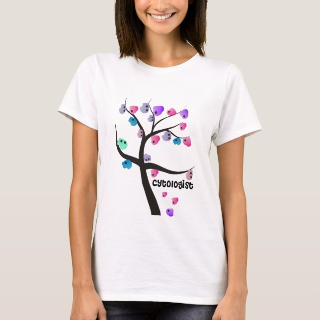 Cytologist-Geschenk-einzigartiger Baum mit T-Shirt (Vorderseite)