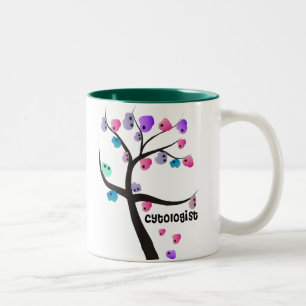 Cytologist-Geschenk-einzigartiger Baum mit Zweifarbige Tasse