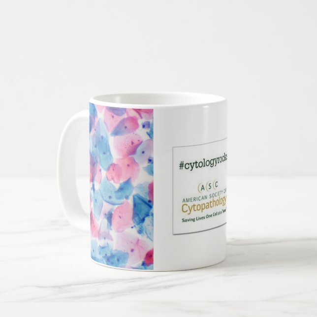 #cytologyrocks ASC Logo-Tasse Kaffeetasse (Vorderseite Links)