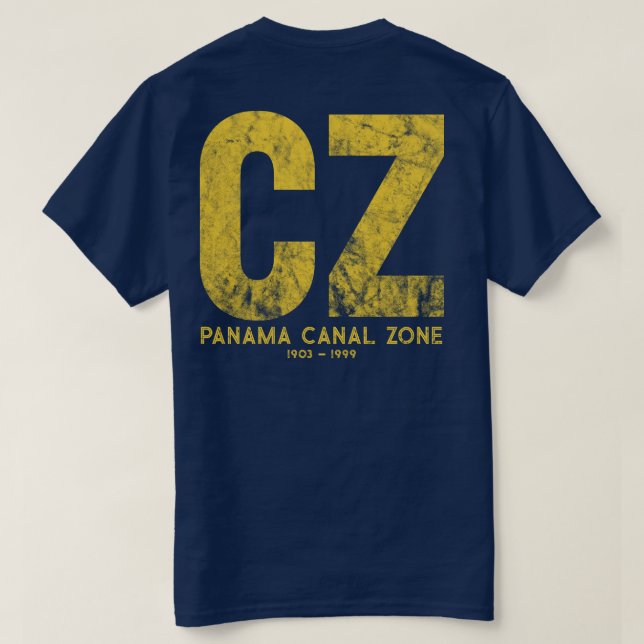 CZ (Kanalzone) in Gelb T-Shirt (Design Rückseite)