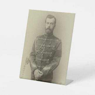Czar Nicholas Of Russia Pedestal Sign Sockelschild