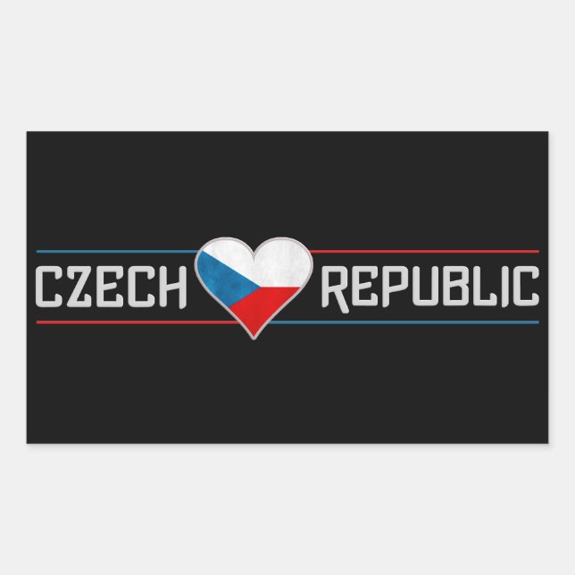 CZECH-Aufkleber Rechteckiger Aufkleber (Vorderseite)