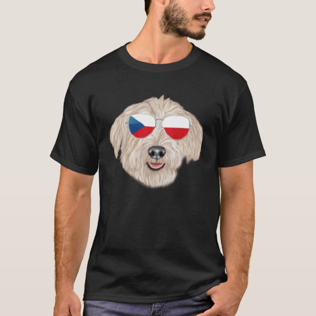 Czech Flag Glen of Imaal Terrier Dog Czech Republi T-Shirt (Vorderseite)