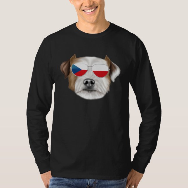 Czech Flag Parson Russell Terrier Dog Czech Republ T-Shirt (Vorderseite)