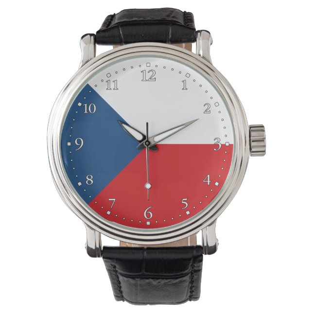 Czech Republic Flag Armbanduhr (Vorderseite)