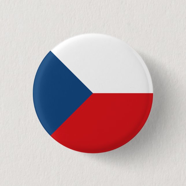 Czech Republic Flag Button (Vorderseite)