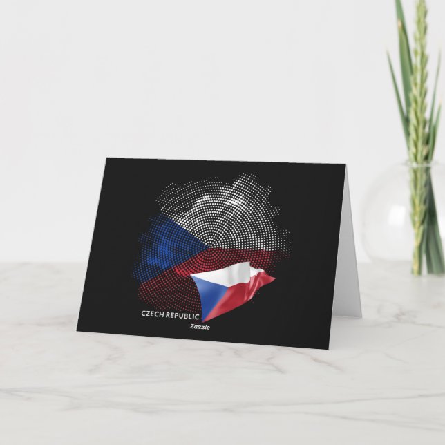 Czech Republic flag Dankeskarte (Rückseite)