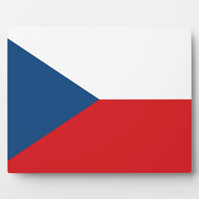 Czech Republic Flag Fotoplatte (Vorderseite)