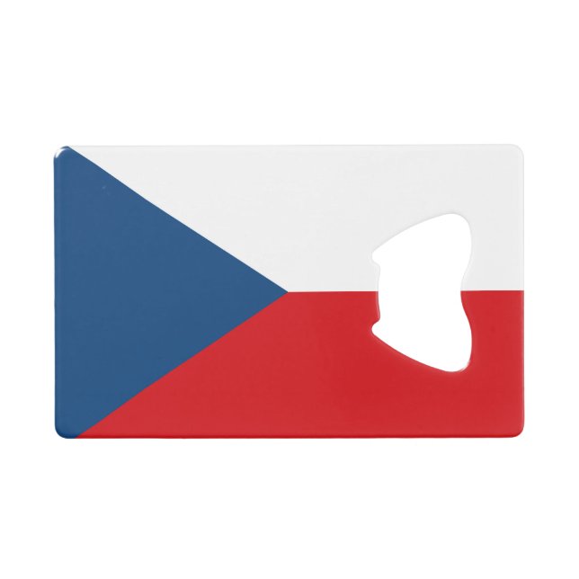 Czech Republic Flag Geldbeutel Flaschenöffner (Vorderseite (Horizontal))