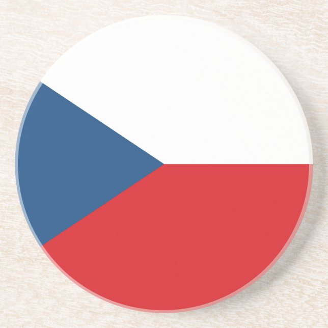 Czech Republic Flag Getränkeuntersetzer (Vorne)