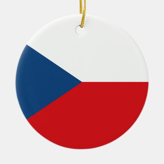 Czech Republic Flag Keramik Ornament (Vorne)