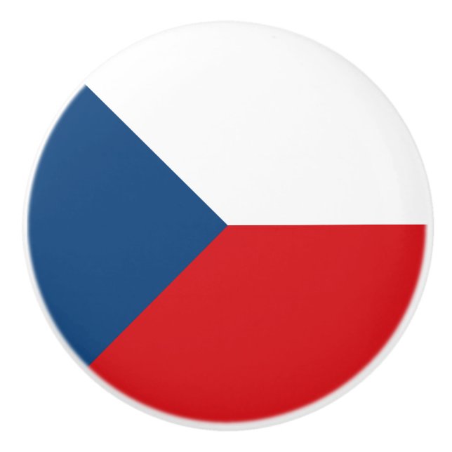 Czech Republic Flag Keramikknauf (Vorderseite)