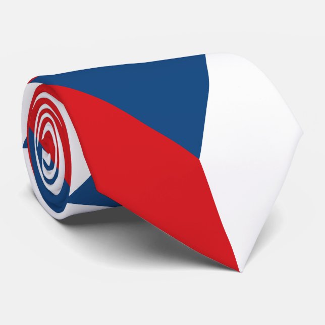 Czech Republic Flag Krawatte (Gerollt)