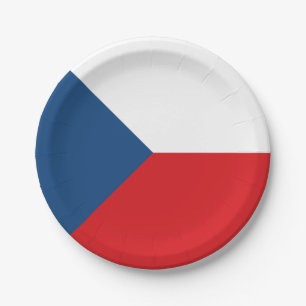 Czech Republic Flag Pappteller