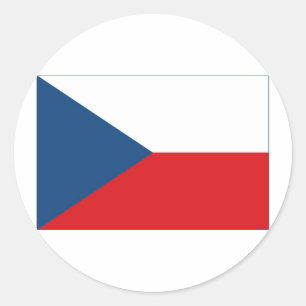 Czech Republic Flag Runder Aufkleber