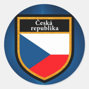 Czech Republic Flag Runder Aufkleber